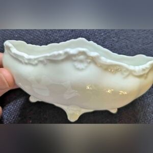 Rare footed Coalport antique bone china dish